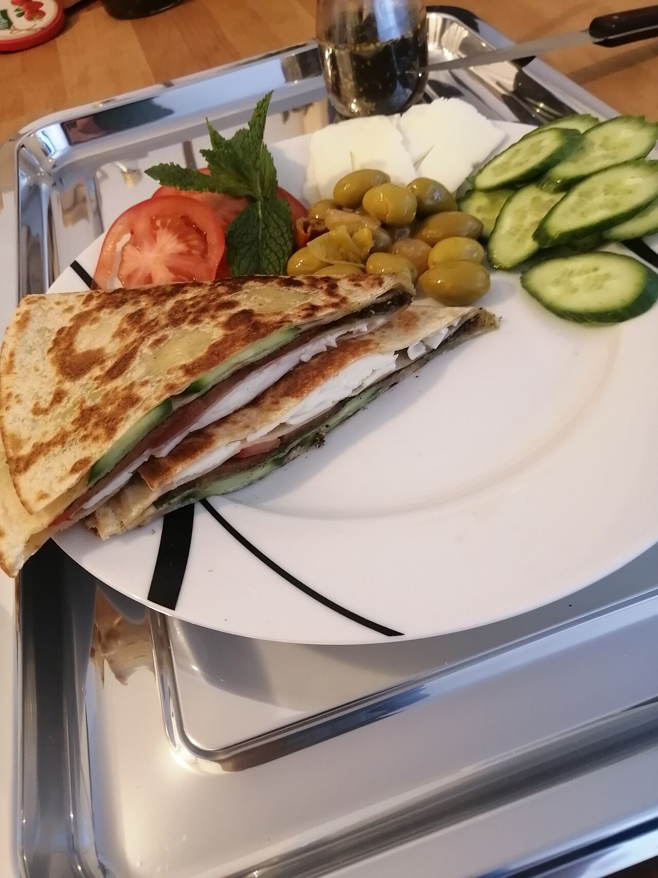 halloumi en porte feuille