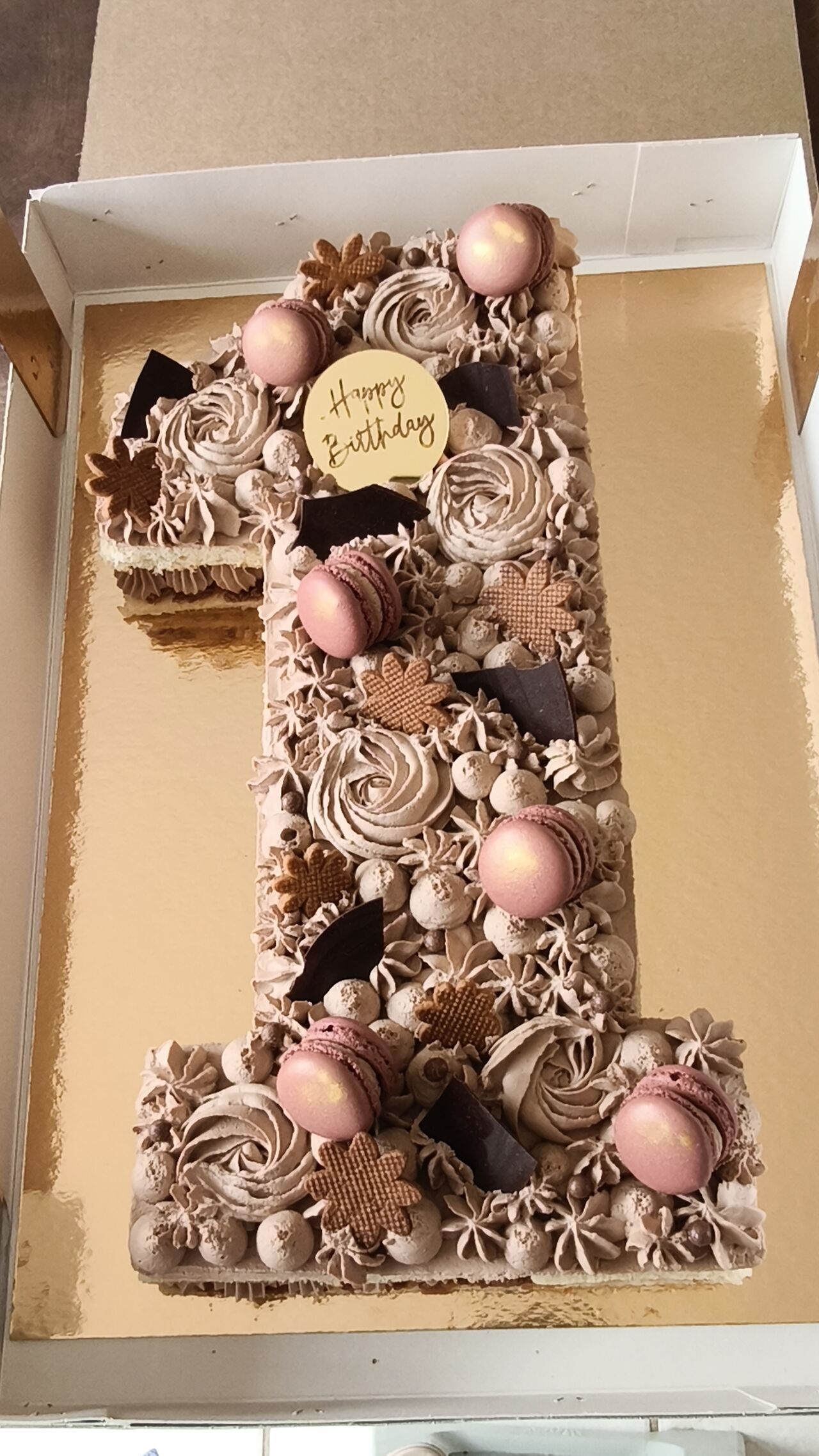 Number cake chocolat