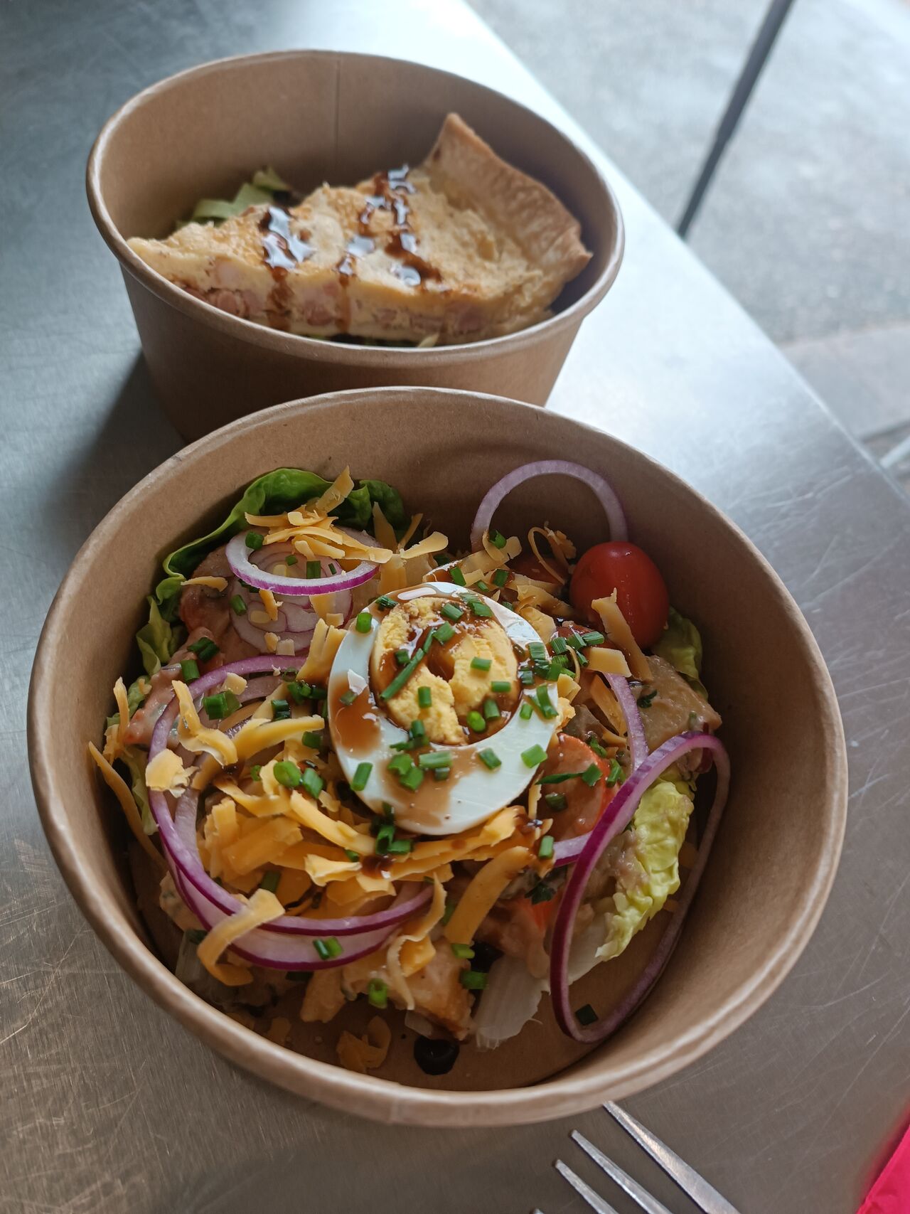 Quiche lorraine et Salade Strasbourgeoise 