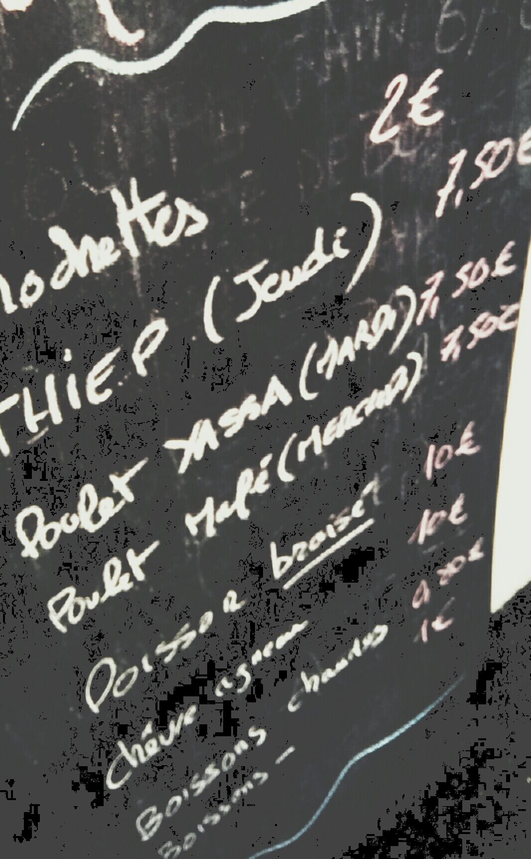 Menu du jour