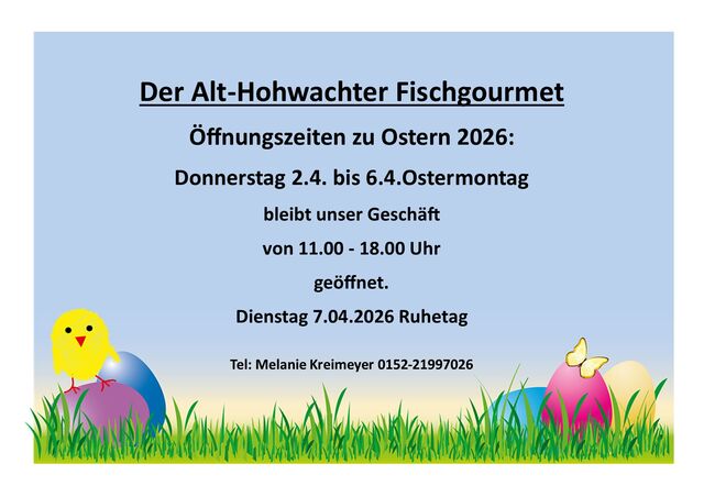 Öffnungszeiten Ostern 2026