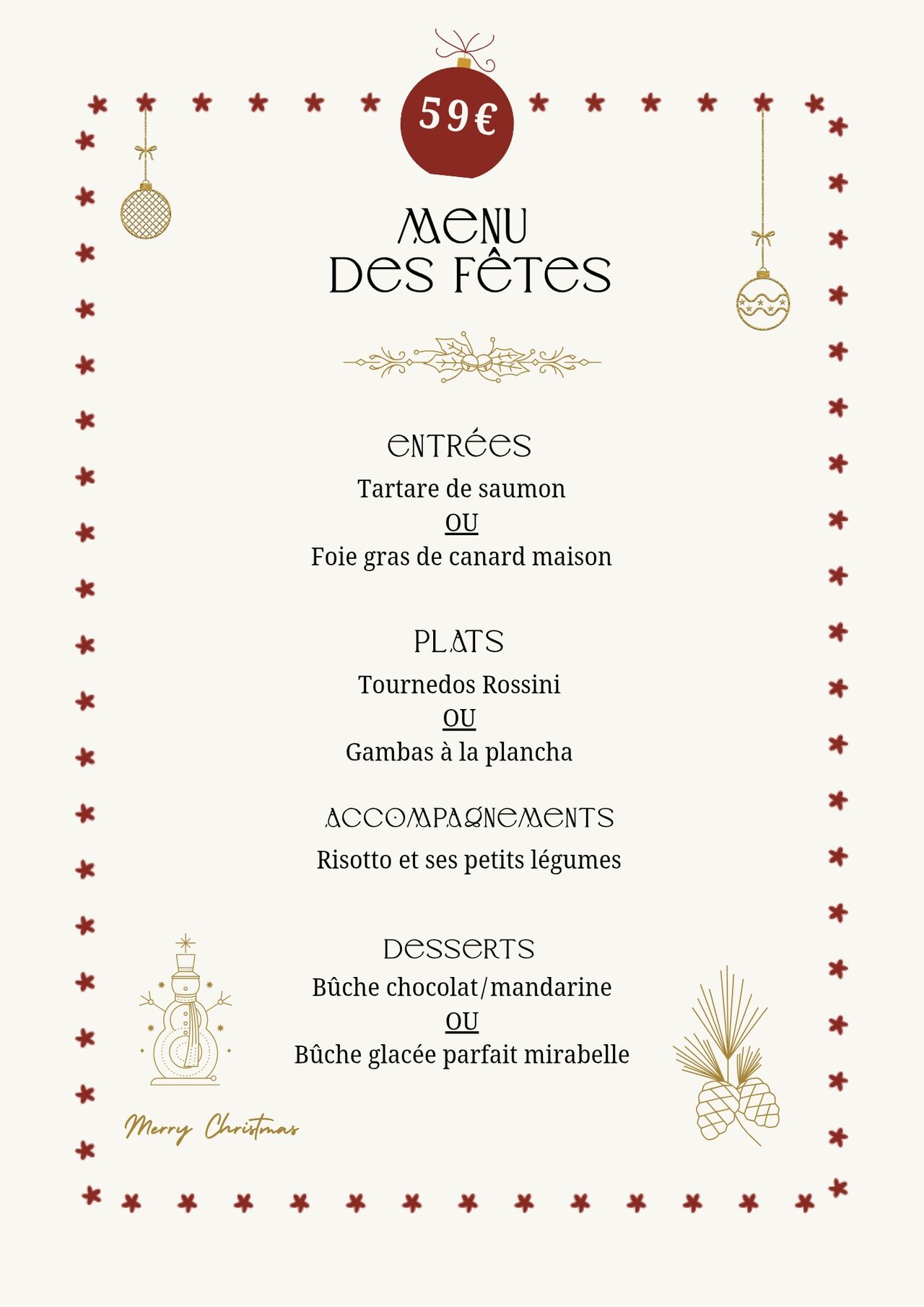 MENU DES FÊTES 🎄🎅