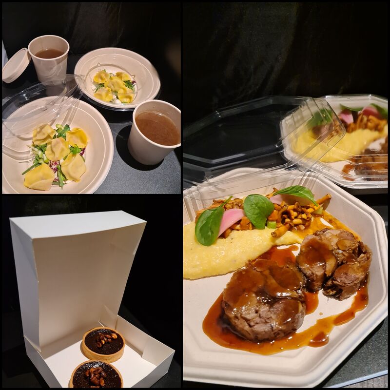 CONFINEMENT , MENU A EMPORTER 26€
- Ravioles de foie gras
- Epaule d'agneau confite
- Tarte au chocolat