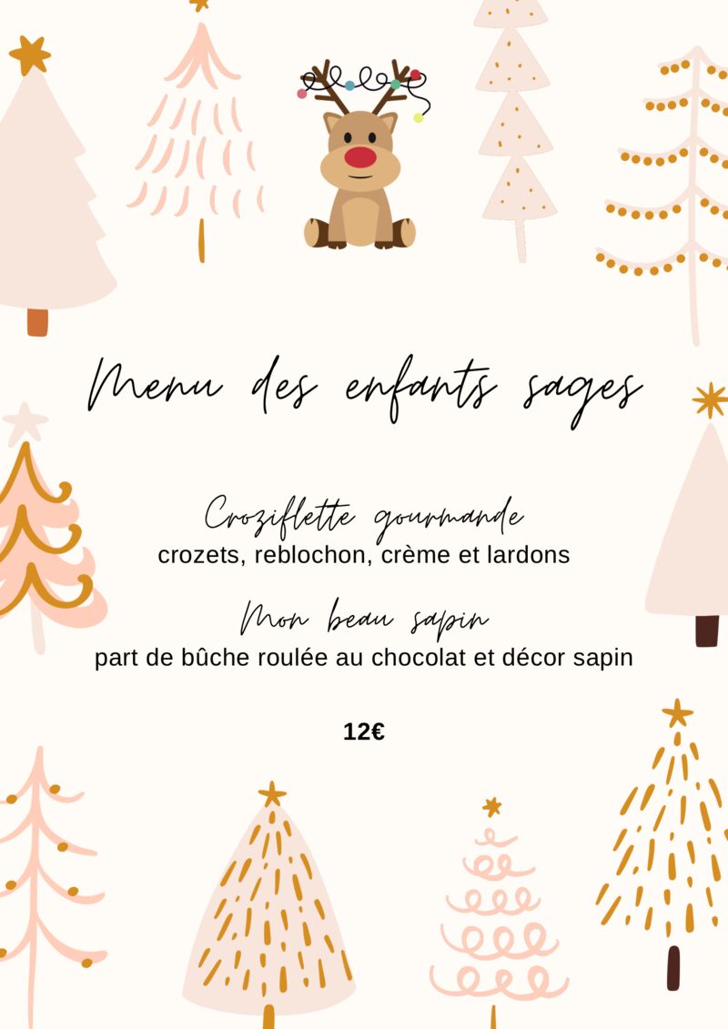 Menu enfant ✨