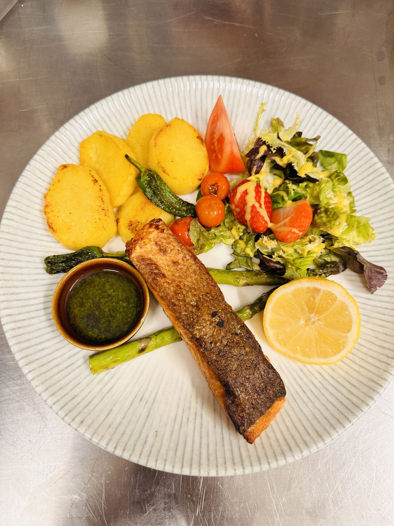 Grilled salmon