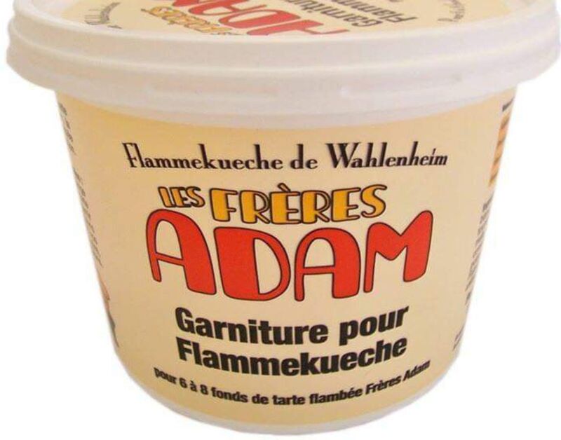 Garniture pour tartes flambées Ferme Adam - pot 500gr - 2,79€ au kilo 4,60€