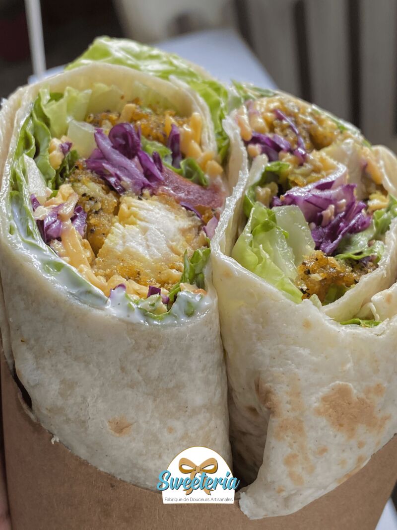 Wrap poulet pané