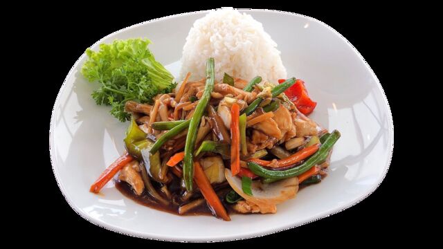 Hühnerbrust mit Wok-Gemüse