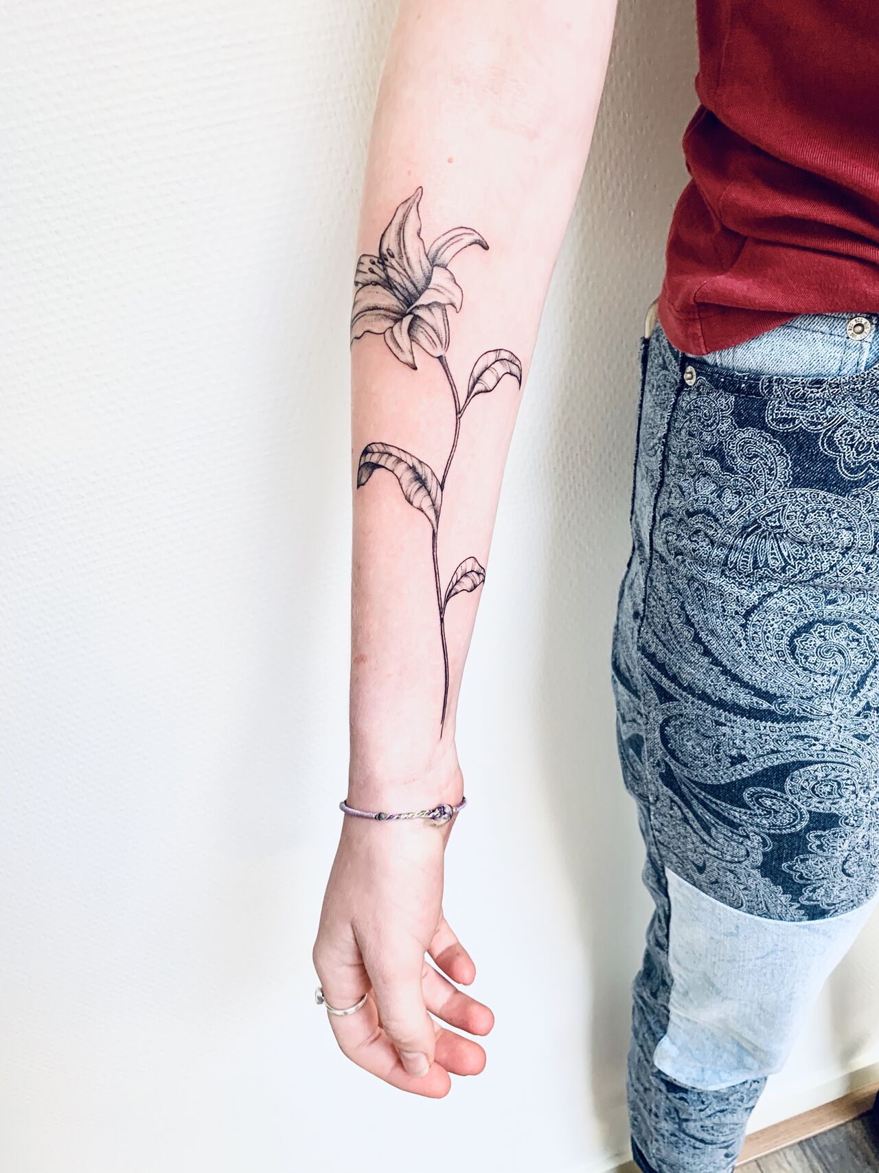 Une fleur (fineline) - voor Fleur