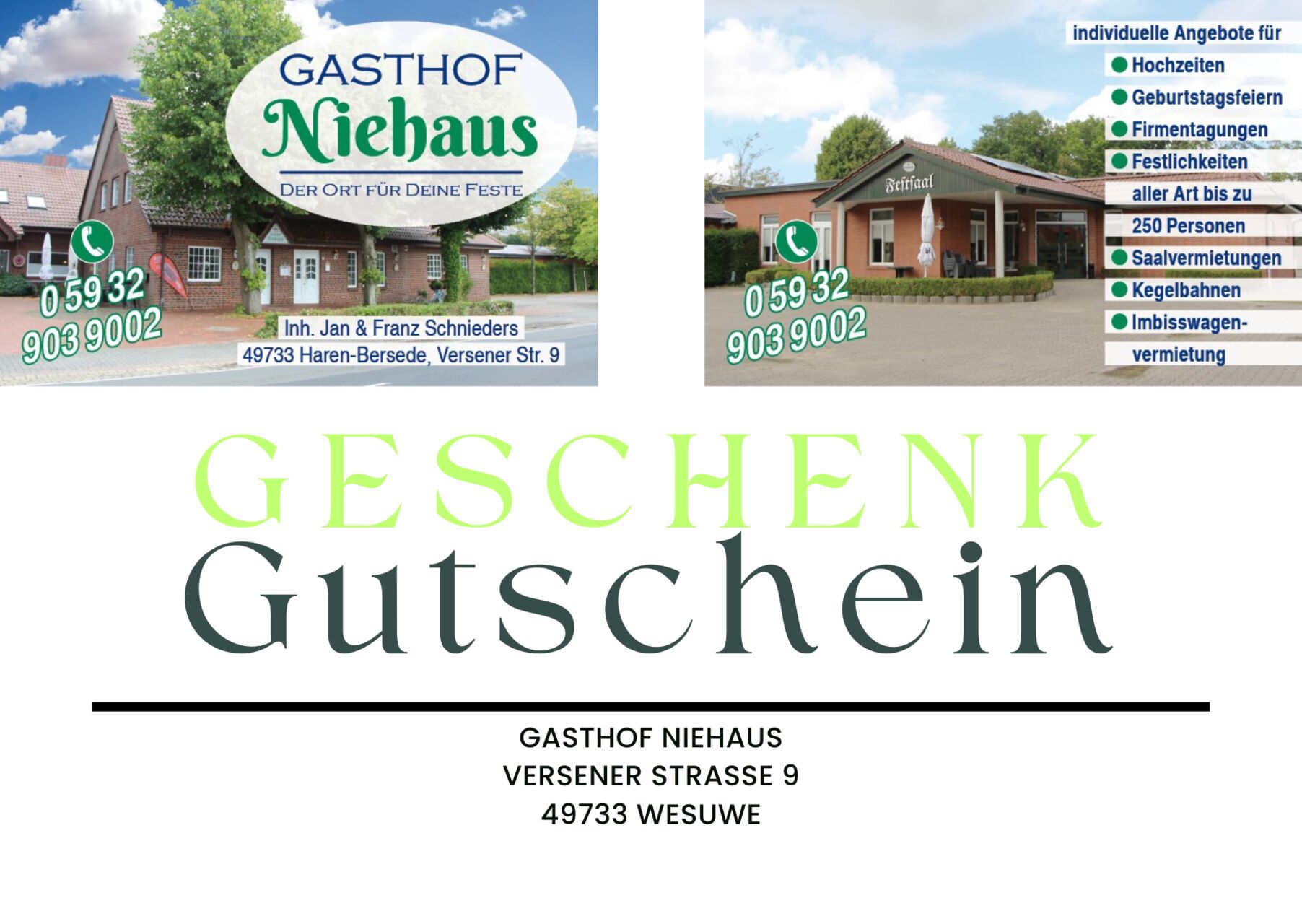 Gutscheine nach Wunsch