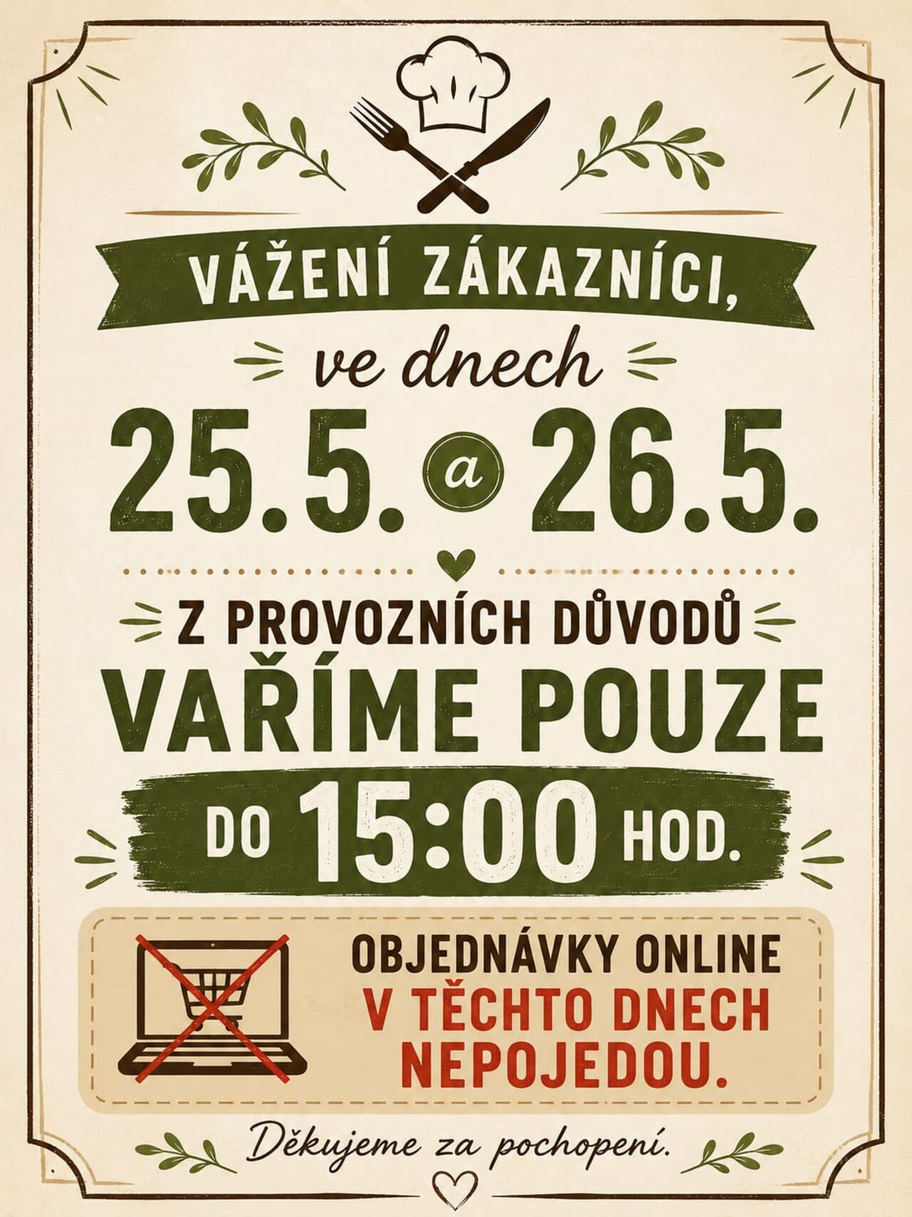 Upozornění !