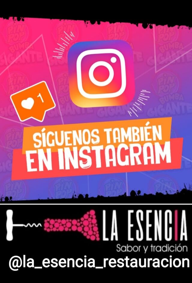 Síguenos en Instagram!!!! la_esencia_restauracion😉