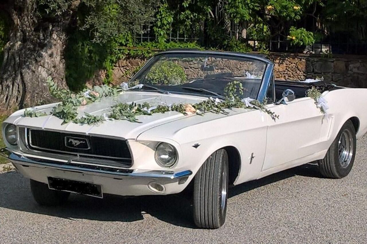 Mustang cabriolet pour mariage dans le (06) Alpes-Maritimes et le (83) Var
