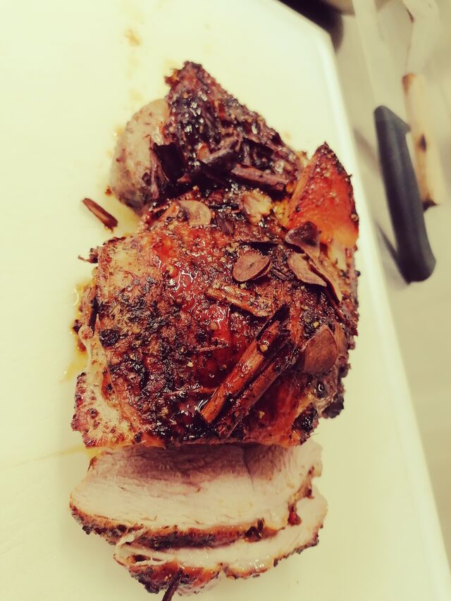 knuspriger Putenoberkeulenbraten mal anders.