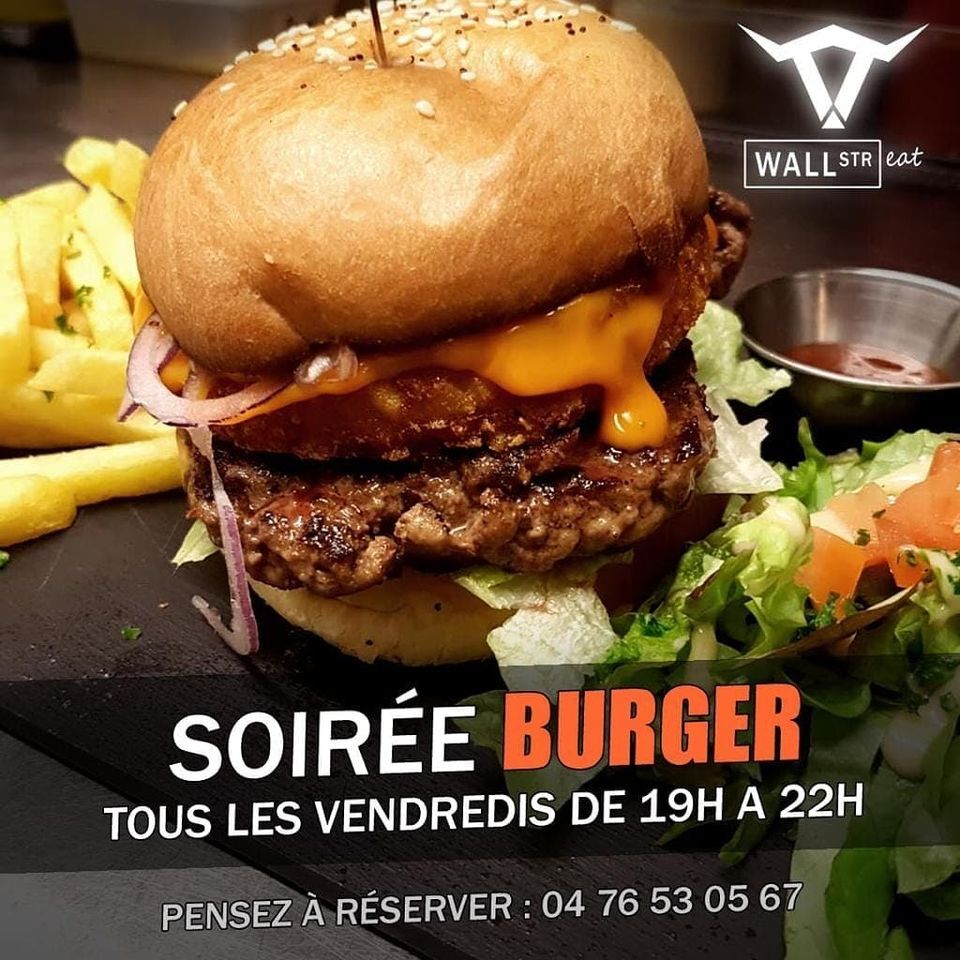 Tous les vendredis soir : SOIRÉE BURGER et autres plats
de 19:00 à 22:00