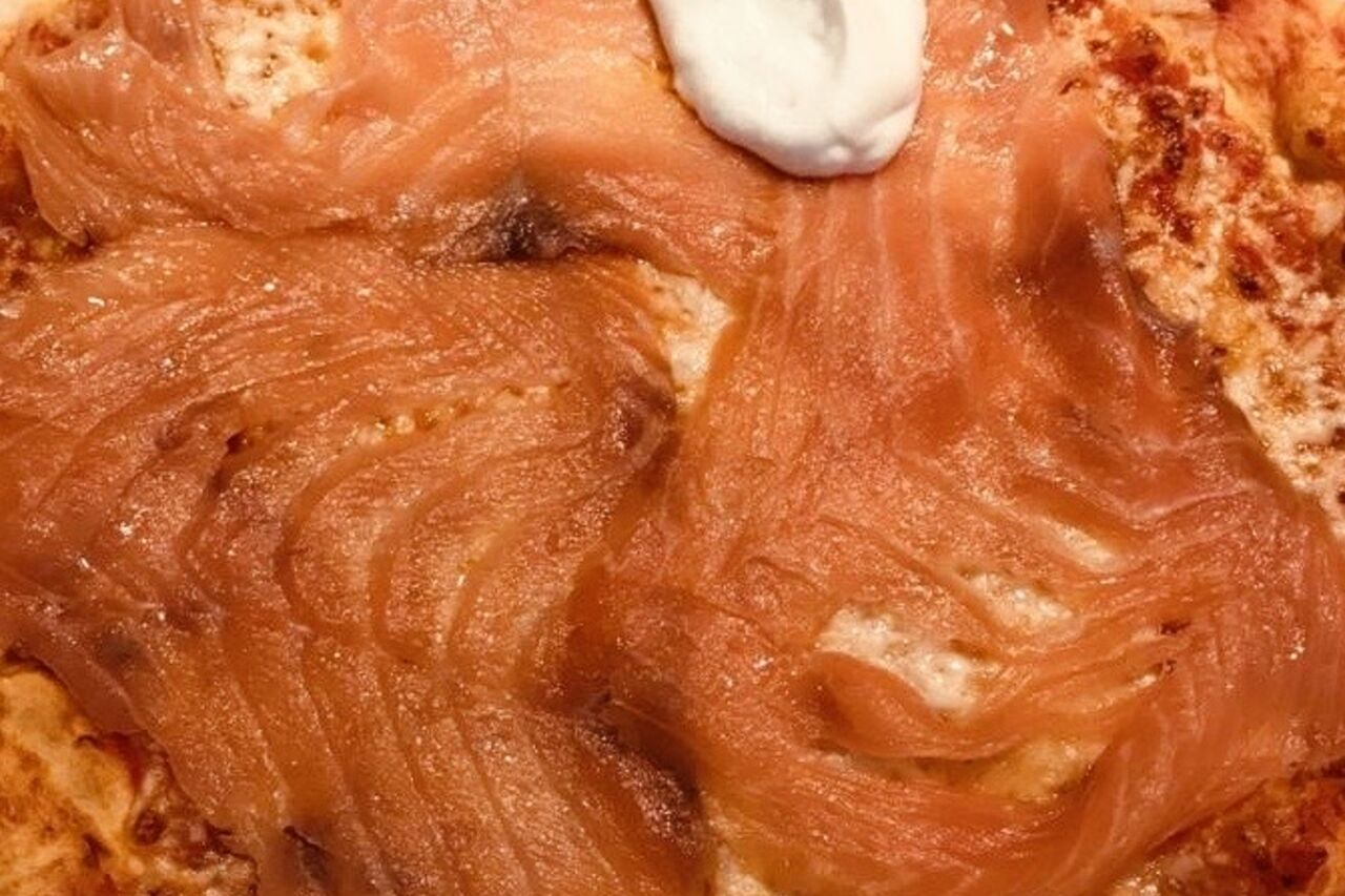 pizza saumon