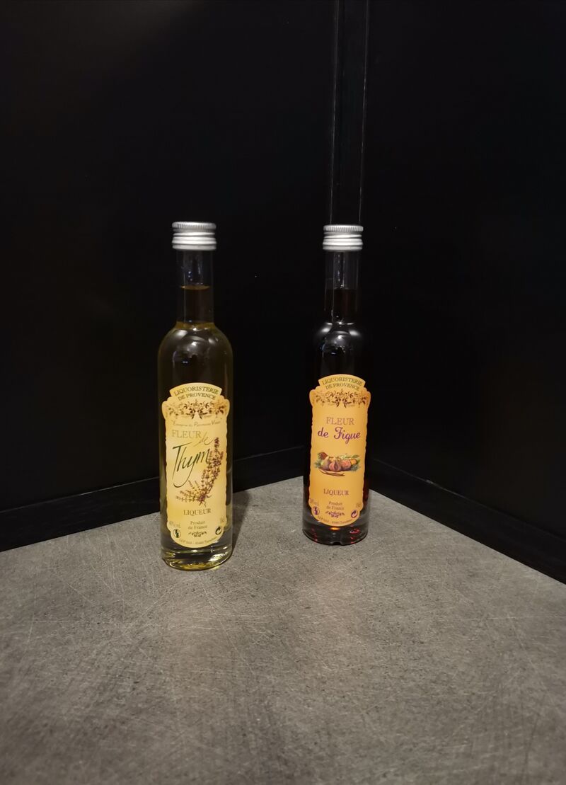 Liqueurs Fleur de Thym / Fleur de Figue 10cl=7.20€ 