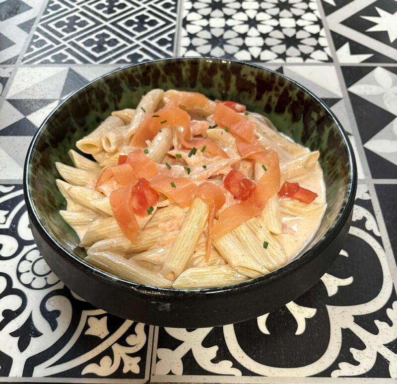 pennes au saumon