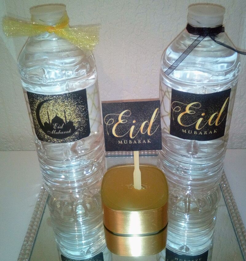 Bouteilles et topper Eïd mubarak