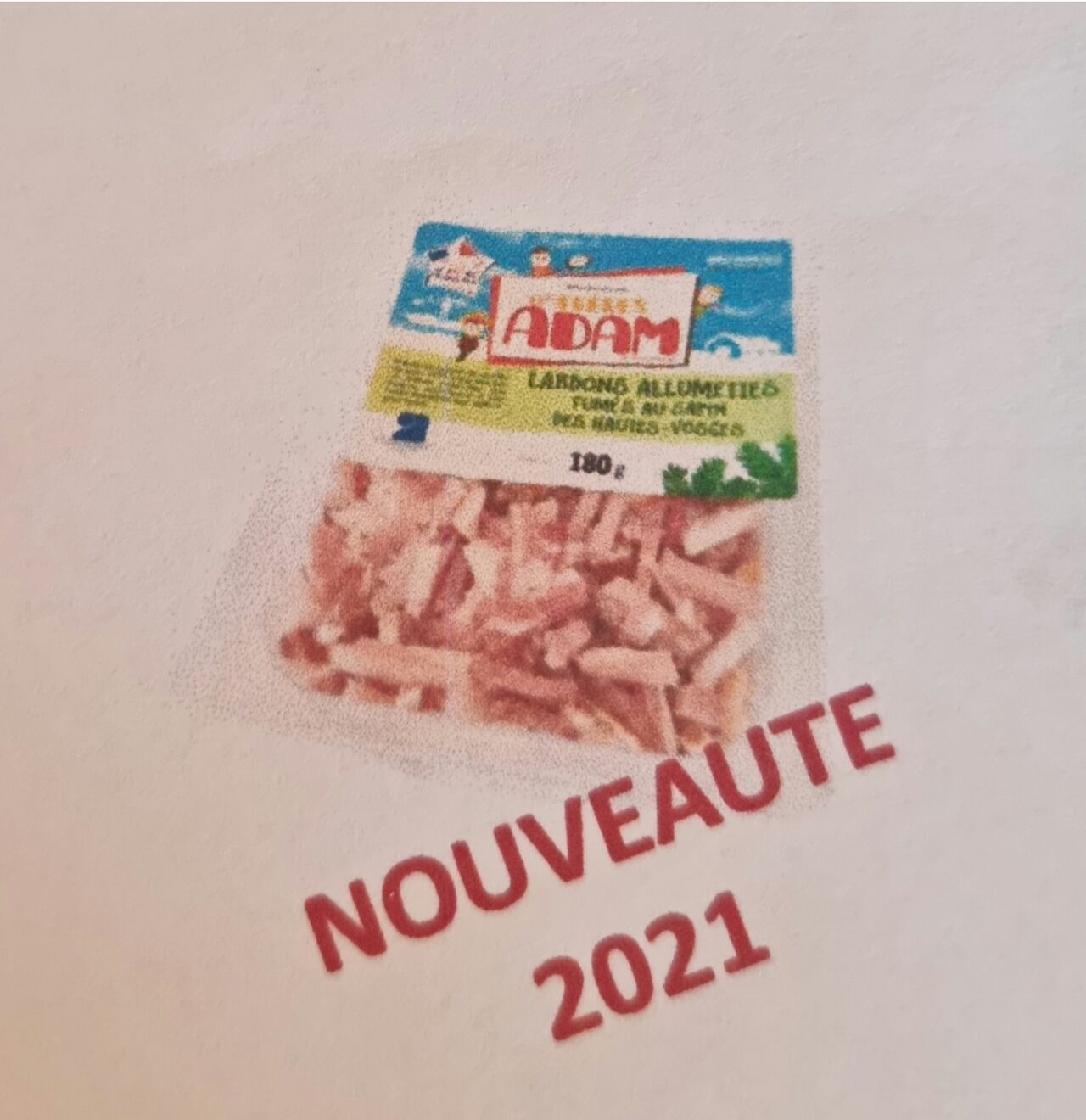 Lardons allumettes fumés au sapin des Hautes Vosges Ferme Adam -180gr-3,75€ 