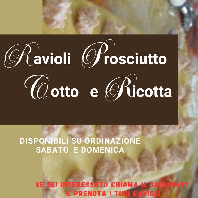 Ravioli ricotta e prosciutto cotto 