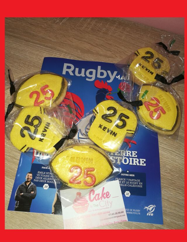 Sablés thème rugby