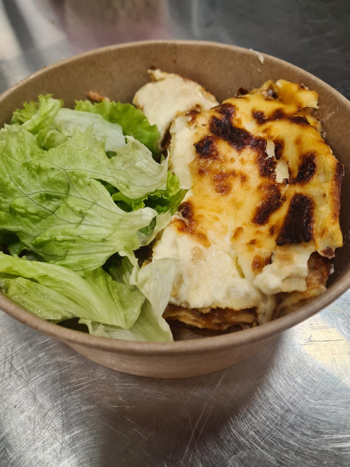 Lasagnes pur bœuf et salade verte 