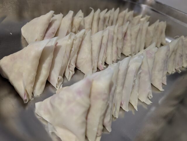 Samoussa maison en préparation 