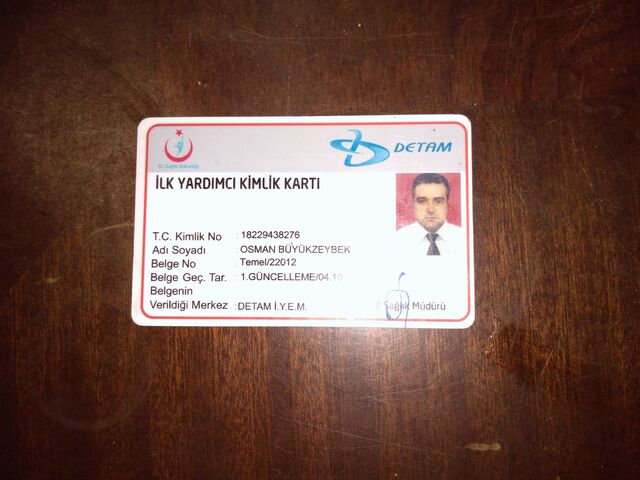 İlk Yardım sertifika