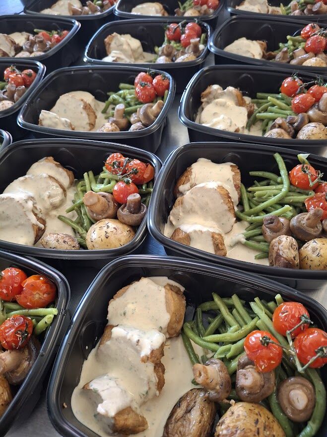 Filet mignon sauce Boursin et ses petits légumes