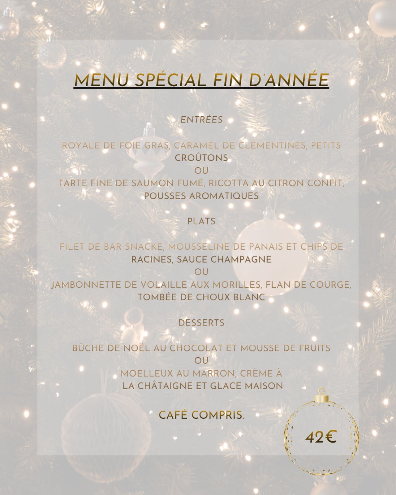 Menu de fêtes