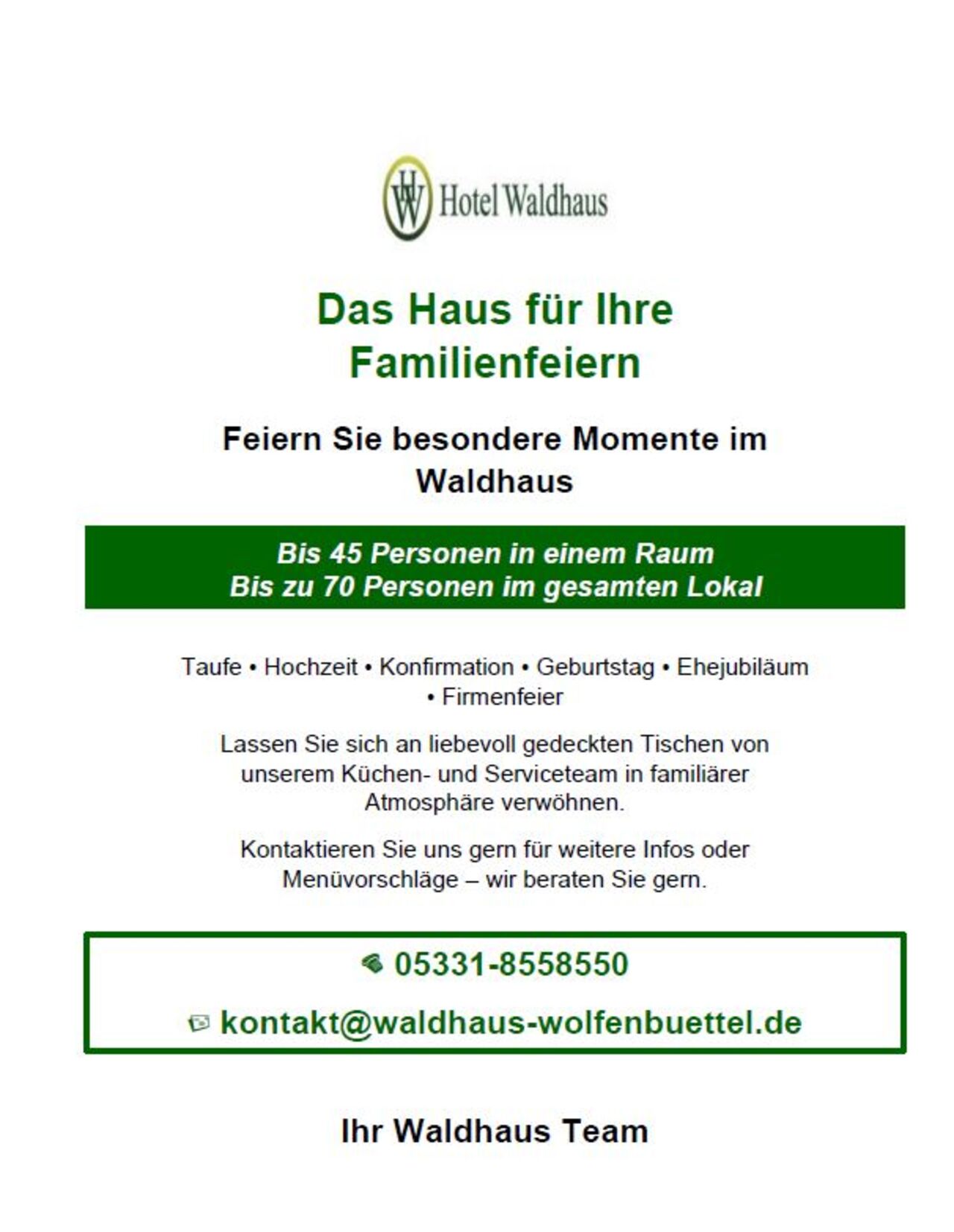 Feiern & Veranstaltungen