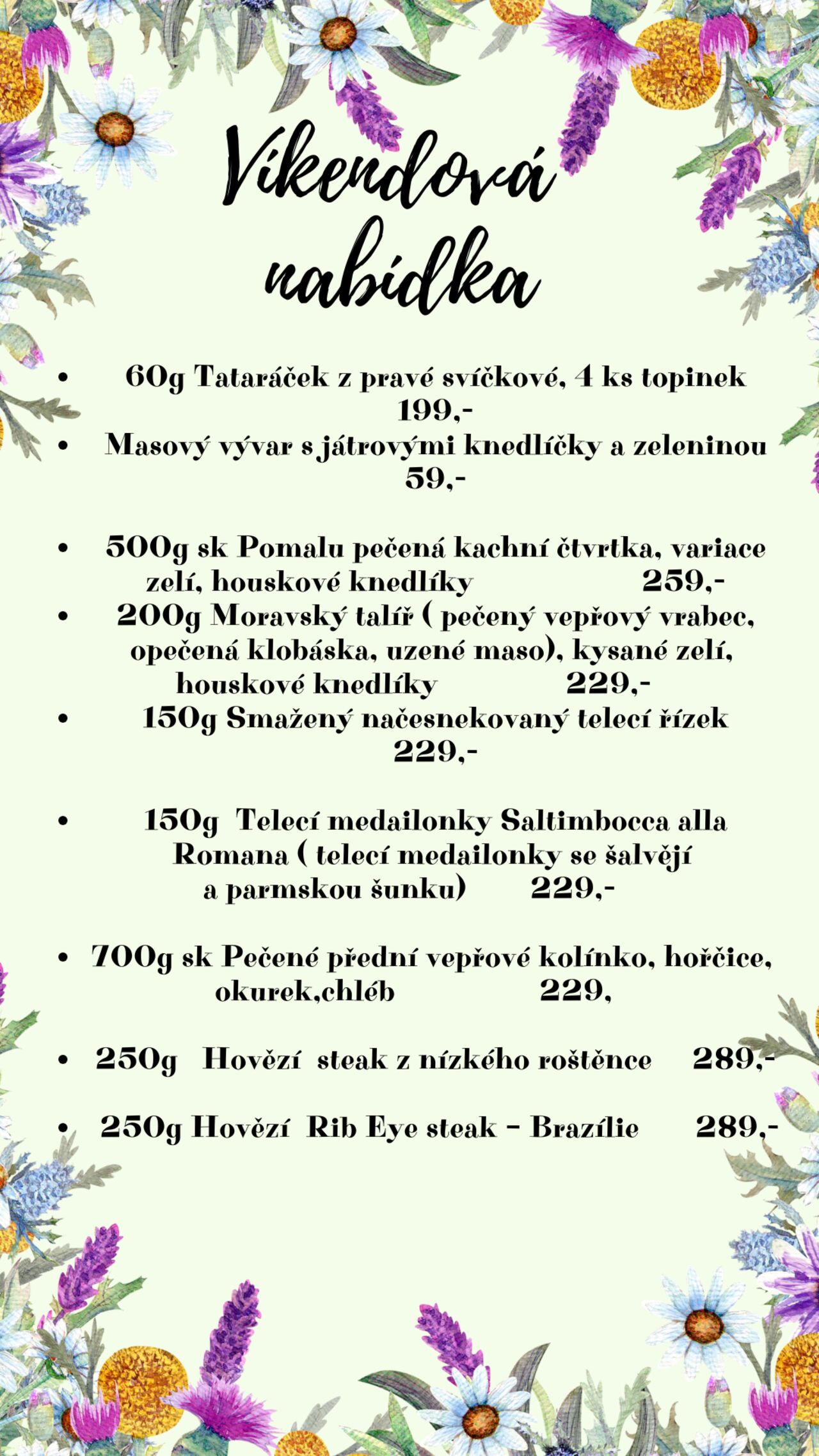 Víkendová nabídka