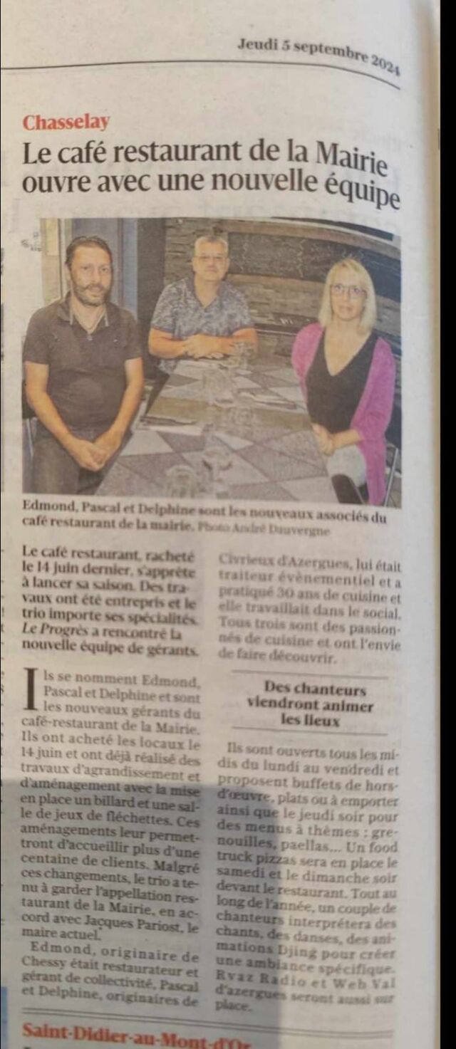 L'ouverture du Restaurant le 17 Juin 2024