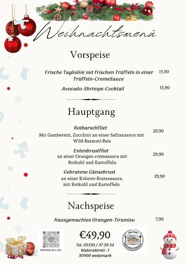 Weihnachtsmenü 25+26