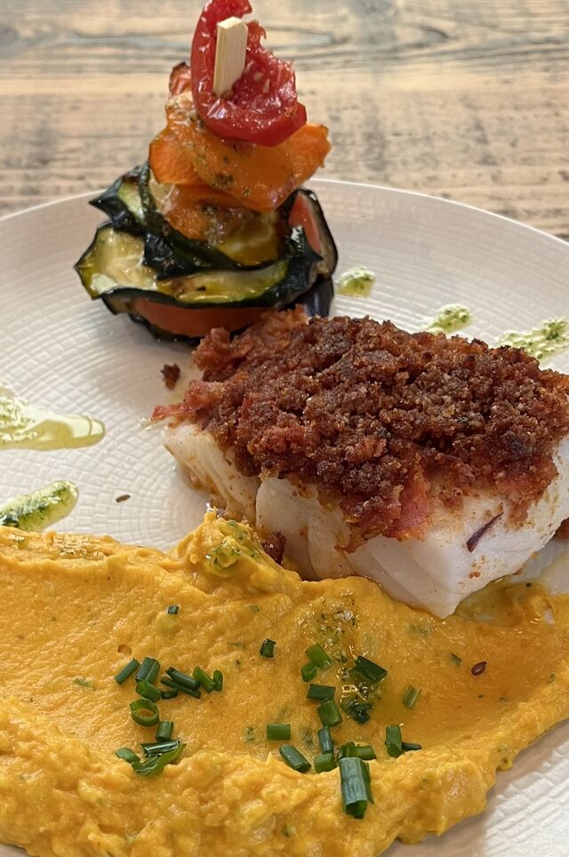 Dos de Cabillaud crumble chorizo