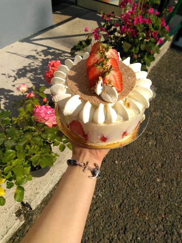 Fraisier chocolat blanc