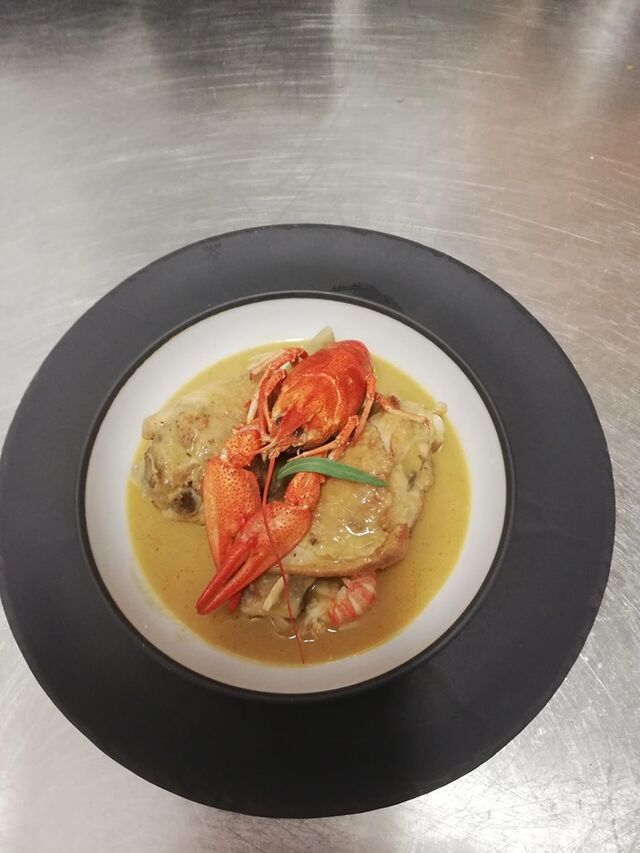 Poulet aux ecrevisses