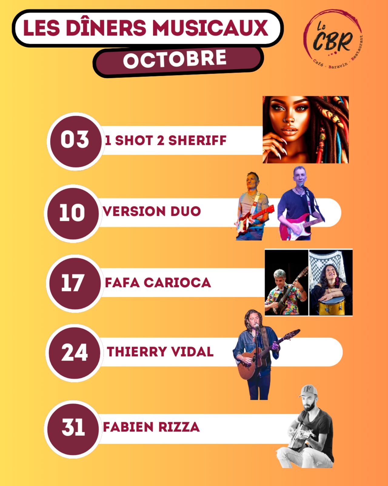 PROGRAMMATION D'OCTOBRE