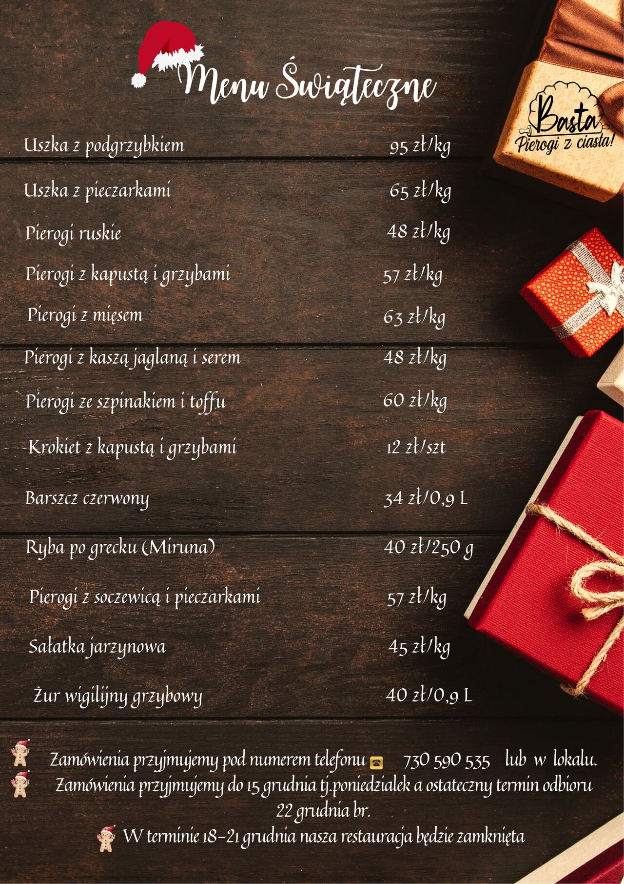 Boże Narodzenie z BASTA PIEROGI Z CIASTA