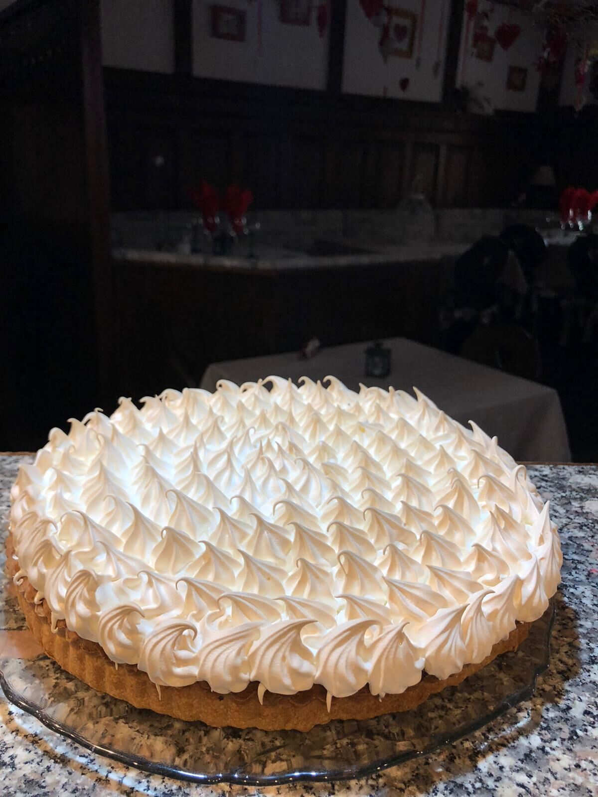 Tarte rhubarbe meringuée