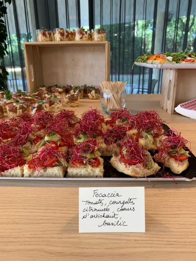 Foccacia courgettes et betterave