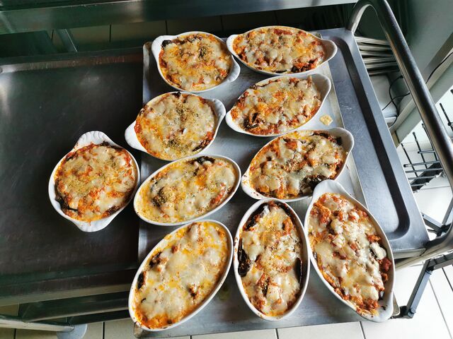 Gratin d'aubergine a la Parmiggiana