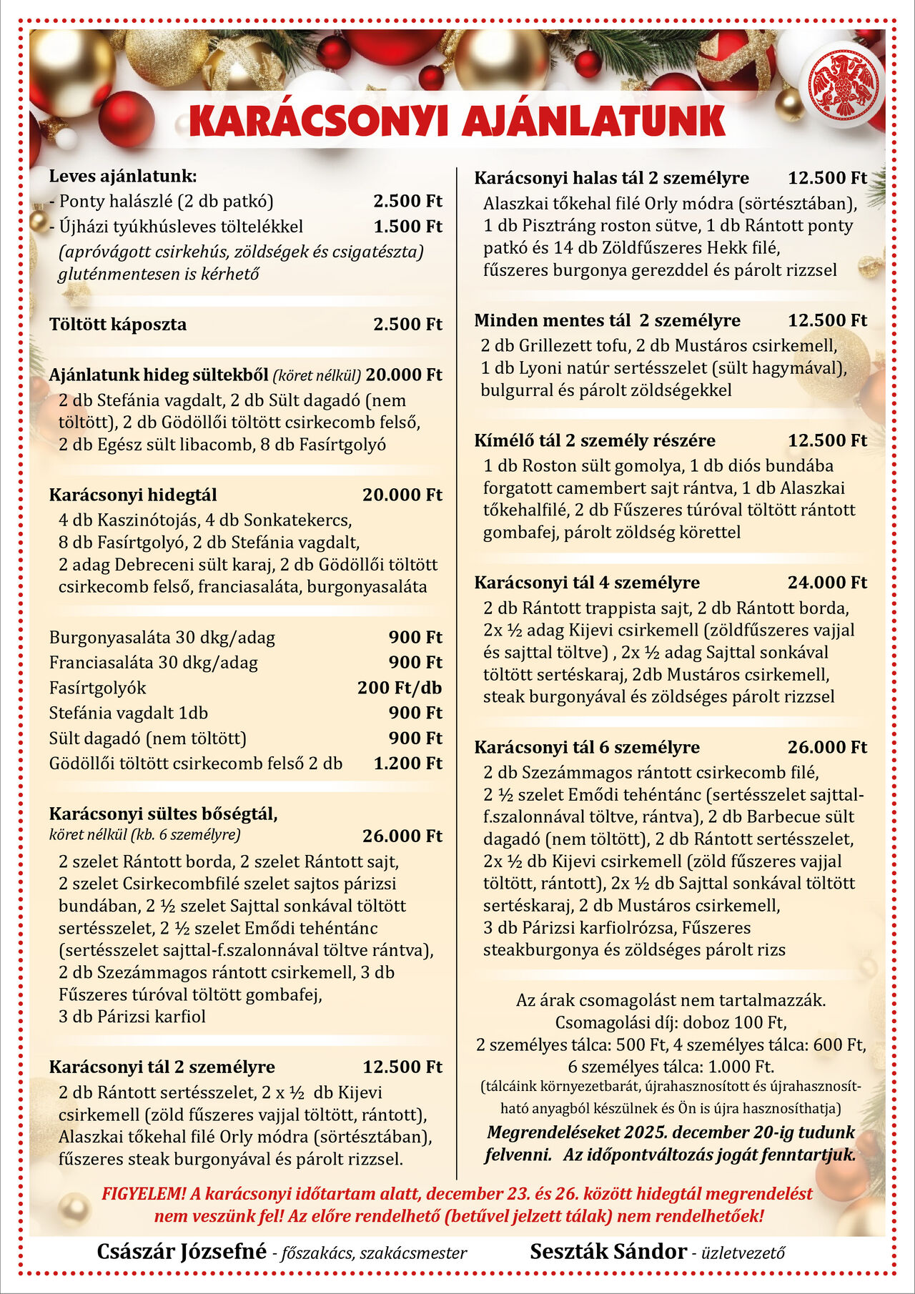 Karácsonyi Ajánlatok