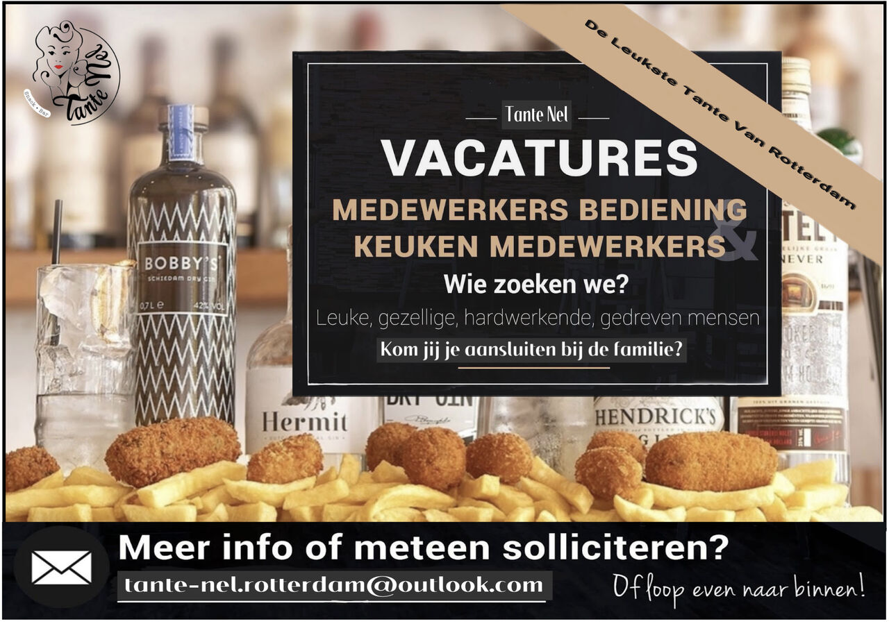 Vacature keuken, bediening en bar