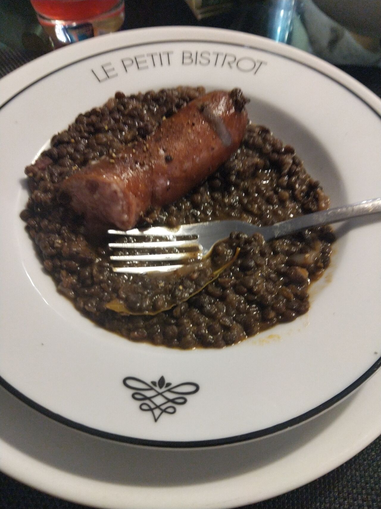 SAUCISSE DE MONTBELIARD LENTILLES BELUGA