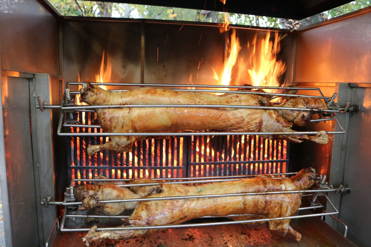 Agneaux à la broche