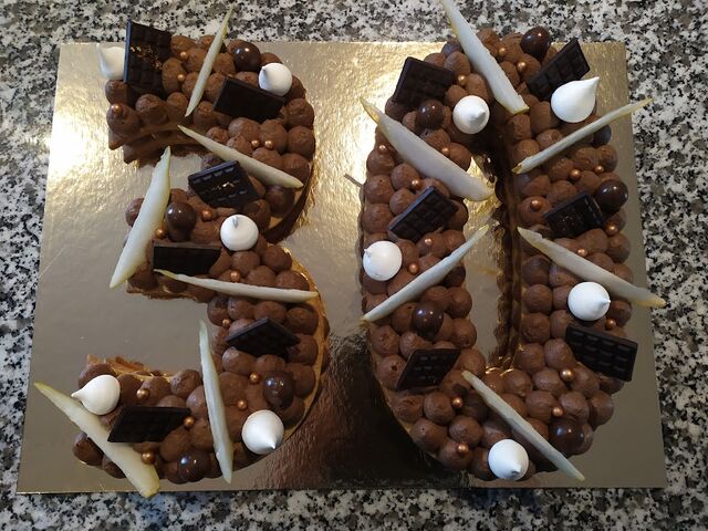 number cake choc noir et poires