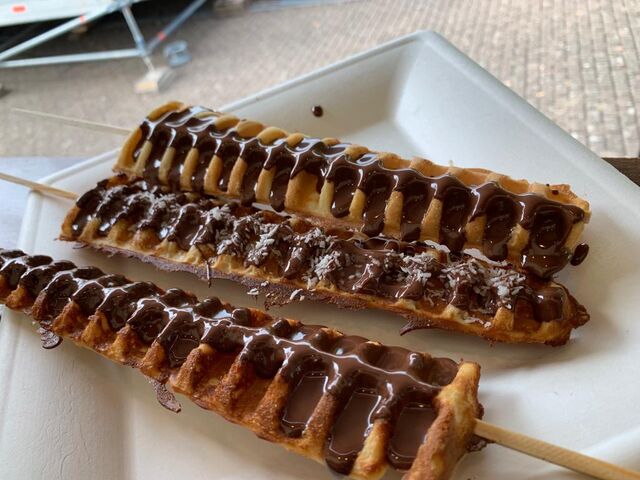 Waffeln am Stiel 