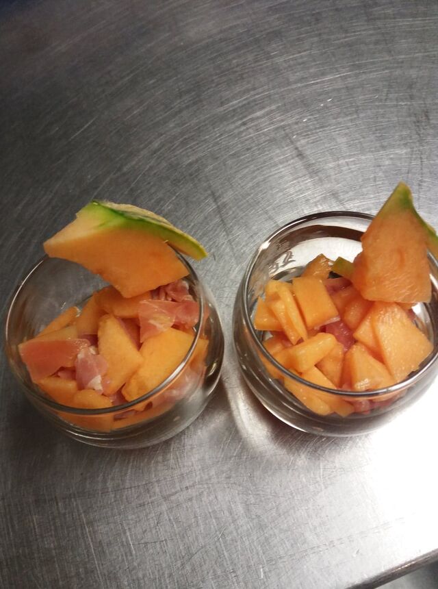 Hapje: parmaham met meloen 